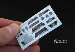 Intérieur imprimé en 3D et coloré sur papier décalcomanie Quinta Studio QD48049 F/A-18E (pour maquette Hasegawa) 1/48 – imagen 4