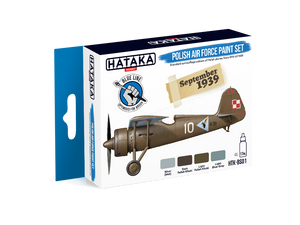 Hataka HTK-BS01 BLUE LINE – Coffret de peinture pour l&amp;#39;armée de l&amp;#39;air polonaise (4 x 17 ml)