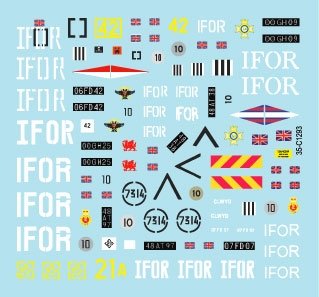 Star Decals 35-C1293 Scimitar britannique CVR(T) en Bosnie. Marquages ​​IFOR. FV107 Scimitar, FV103 Spartan et FV105 Sultan 1/35 – image 3
