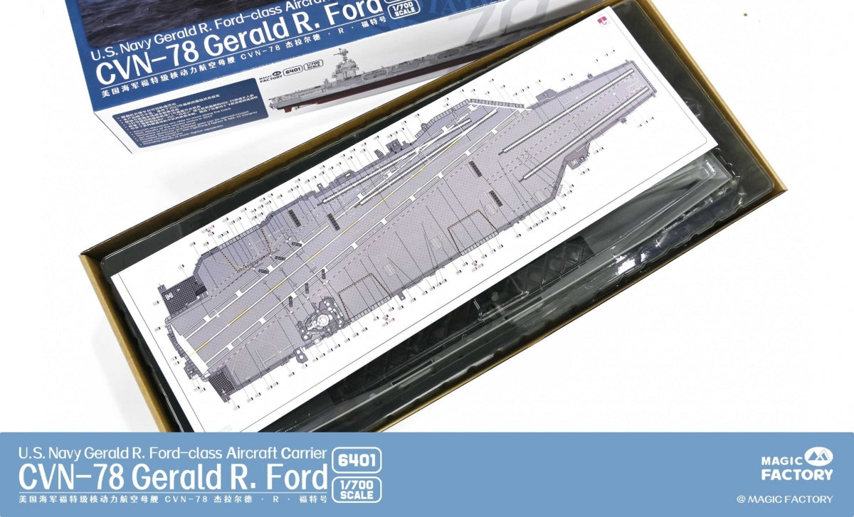 Magic Factory 6401 USS Gerald R. Ford (CVN-78) - Porte-avions de classe Gerald R. Ford de l&amp;#39;US Navy, échelle 1/700 – immagine 3
