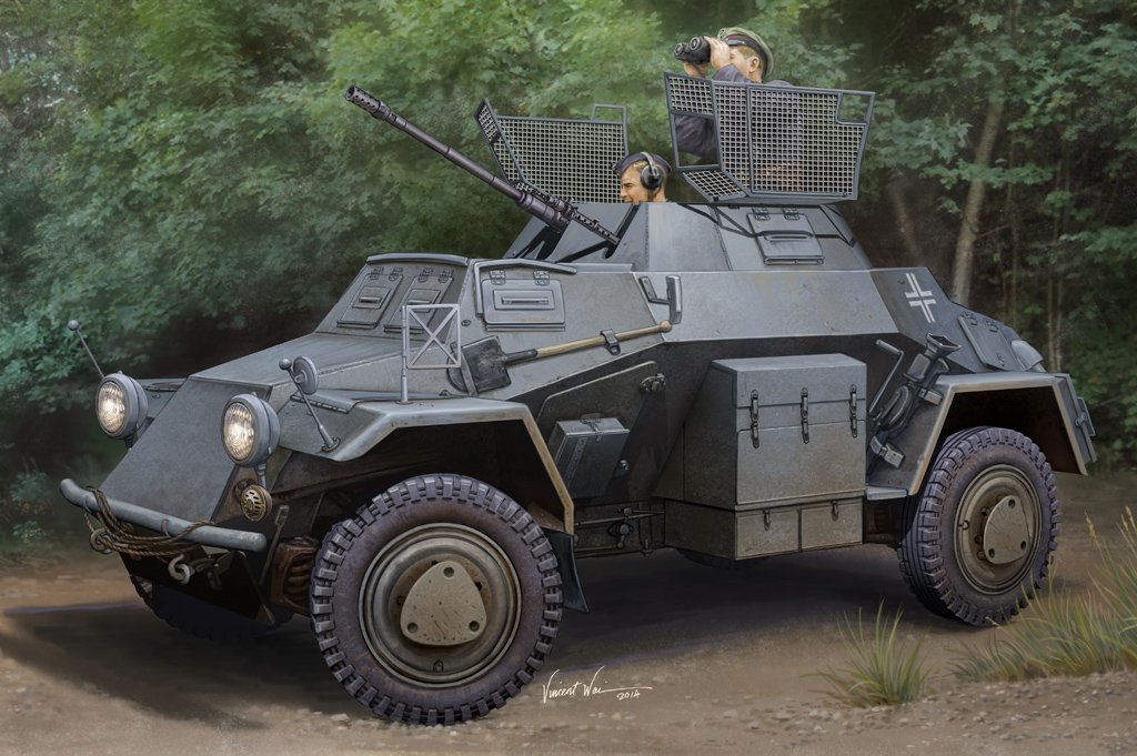 Hobby Boss 83815 allemand Sd.Kfz.222 Leichter Panzerspahwagen (1ère série) (1/35)
