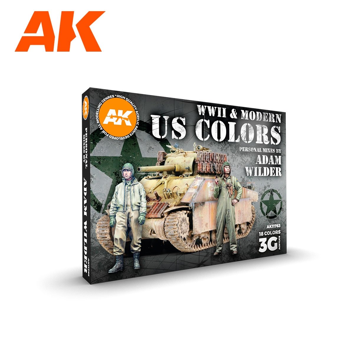 Coffret Signature AK Interactive AK11763 – Adam Wilder 3G (18 x 17 ml)