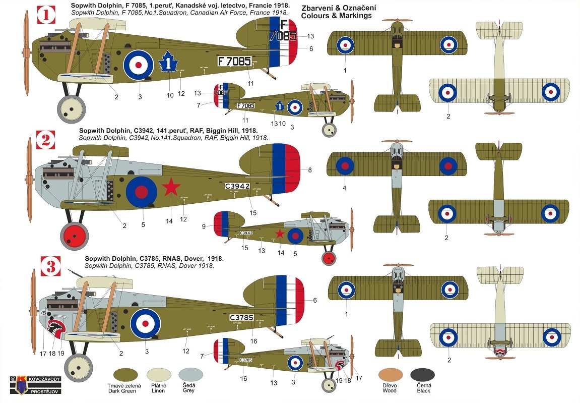 Kovozavody Prostejov KPM0274 Sopwith Dolphin &amp;quot;Marquages ​​spéciaux&amp;quot; 1/72 – image 2