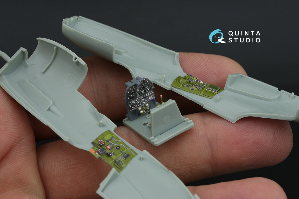 Intérieur imprimé en 3D et coloré sur papier décalcomanie Quinta Studio QD+72054 P-40E Warhawk (Academy/Modelist) (avec pièces en résine imprimées en 3D) 1/72 – image 6