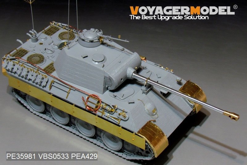 Maquette Voyager PE35981 Char Panther A allemand de la Seconde Guerre mondiale (modèle de base) pour TAKOM au 1/35 – Bild 7