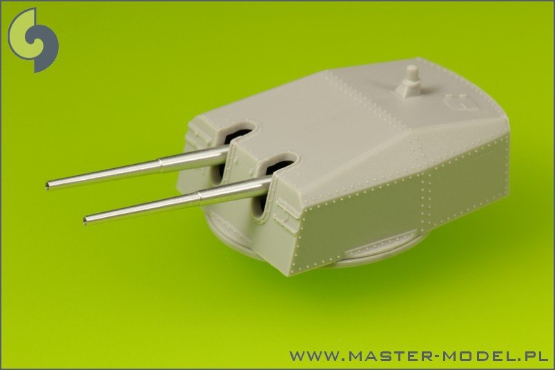 Master SM-200-007 German battleship Bismarck - secondary and heavy AA armament barrels - 15cm (12 pcs), 10,5 cm (16 pcs) – zdjęcie 3