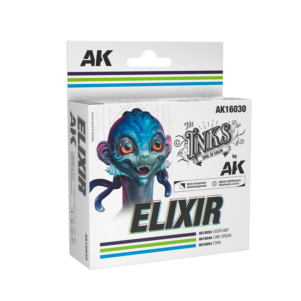 AK Interactive AK16030 ELIXIR – COFFRET D'ENCRE 3 x 30 ml
