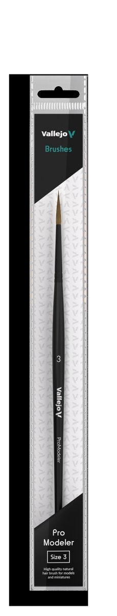 VALLEJO B01003 - Brosse - Modeleuse Pro - Poils naturels Ronde n° 3