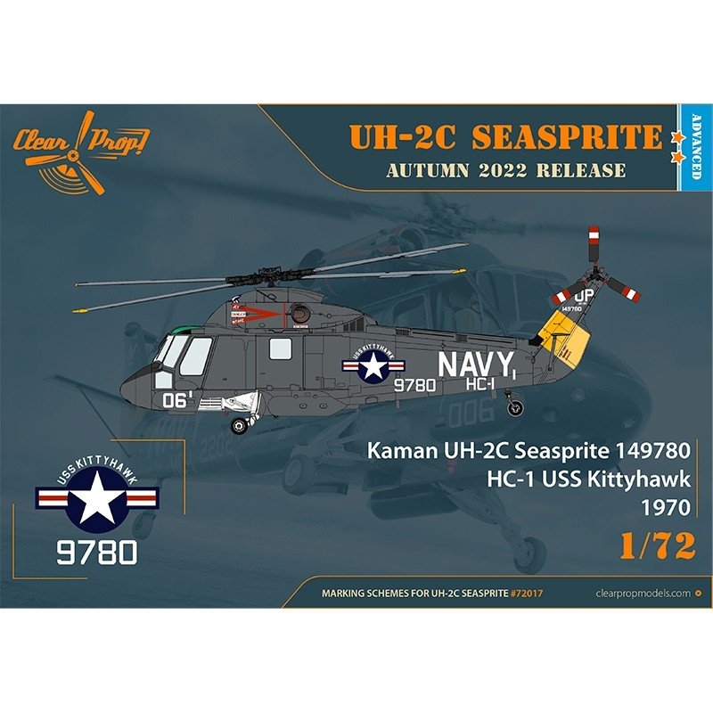 Clear Prop! CP72017 UH-2C Seasprite KIT AVANCÉ 1/72 – immagine 3