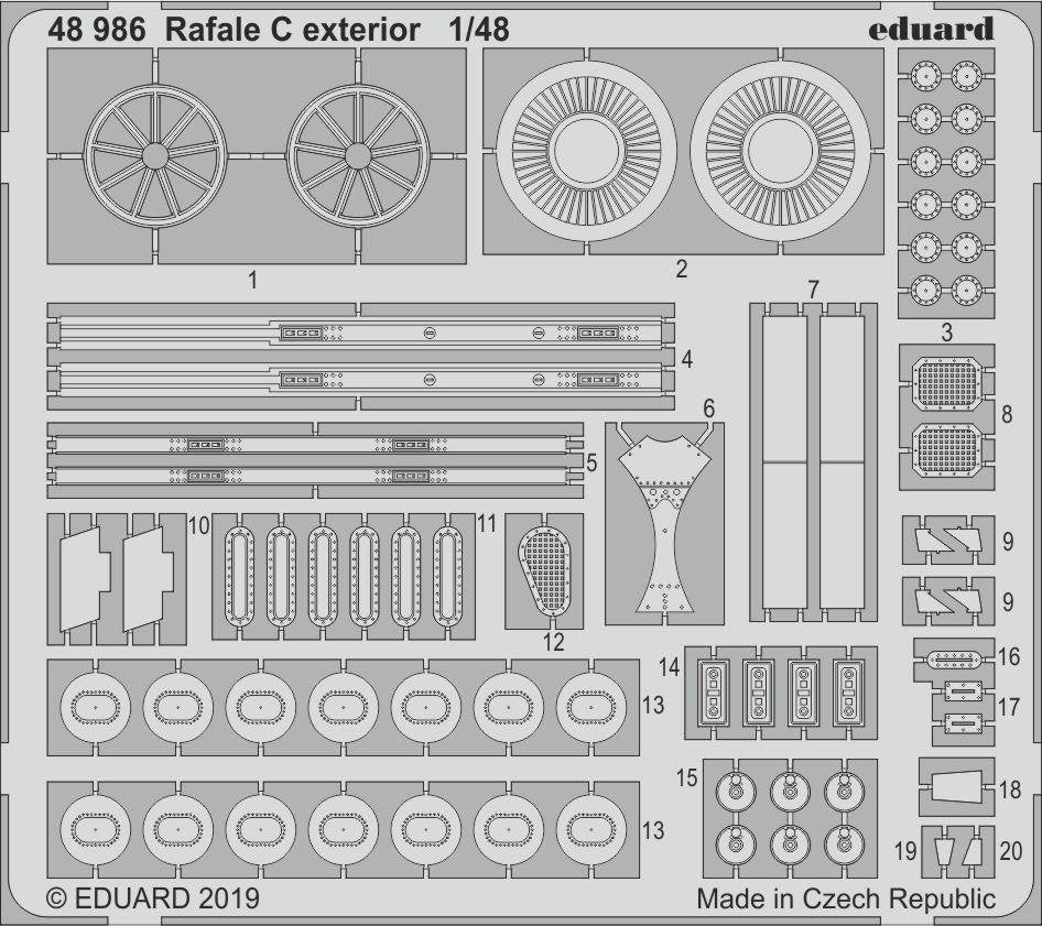 Eduard 48986 Rafale C extérieur 1/48 REVELL