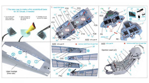Intérieur imprimé en 3D et coloré sur papier décalcomanie Quinta Studio QD32095 Su-30SM (conversion pour Trumpeter Su-30MKK) 1/32  – immagine 2