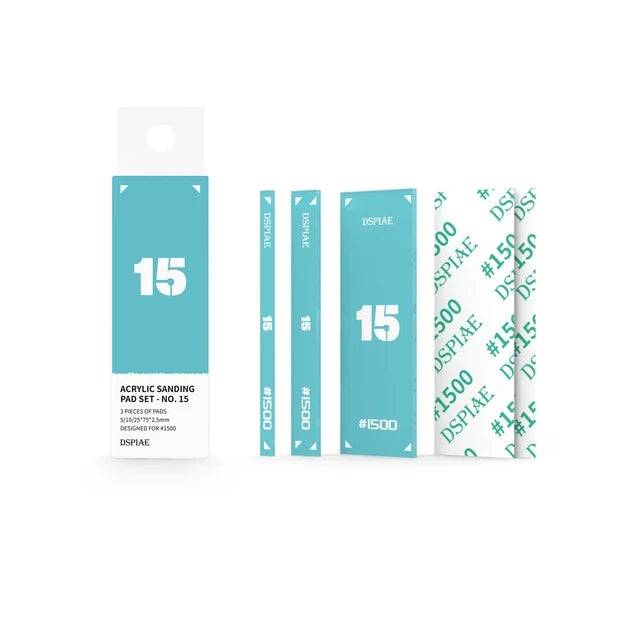 Jeu de 3 tampons de ponçage acryliques DSPIAE PT-SP15 n° 1500