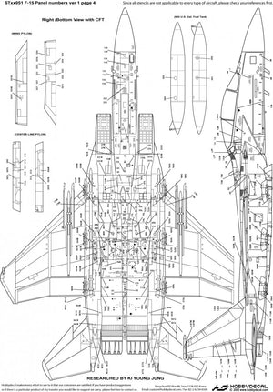 HobbyDecal ST32051V1 Numéros de panneaux F-15 ver 1 1/32 – image 5