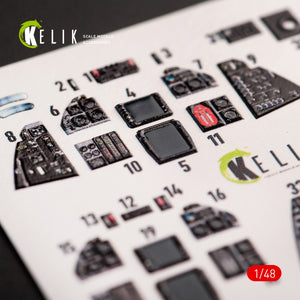 KELIK K48066 Décalcomanies 3D pour intérieur F-14B Tomcat, kit GWH au 1/48 – image 5