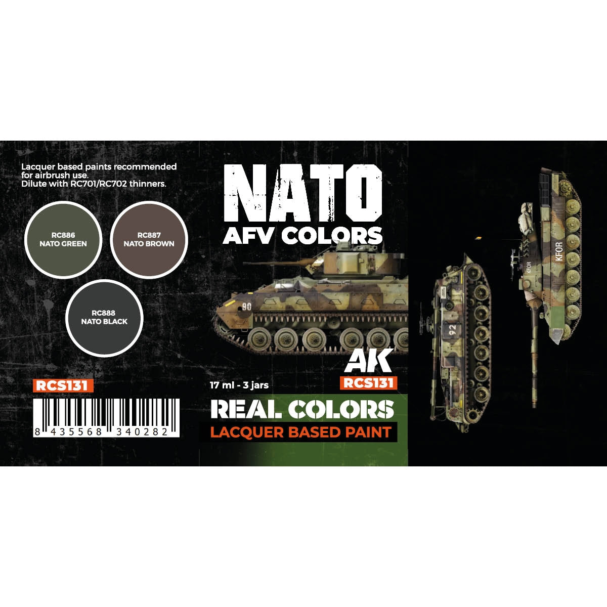 AK Interactive RCS131 Couleurs OTAN pour véhicules blindés 3 x 17 ml – Bild 2