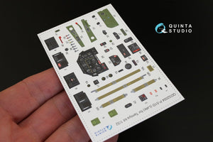 Intérieur imprimé en 3D et coloré sur papier décalcomanie Quinta Studio QD32004 P-51D (version tardive) (pour maquette Tamiya) 1/32  – image 2