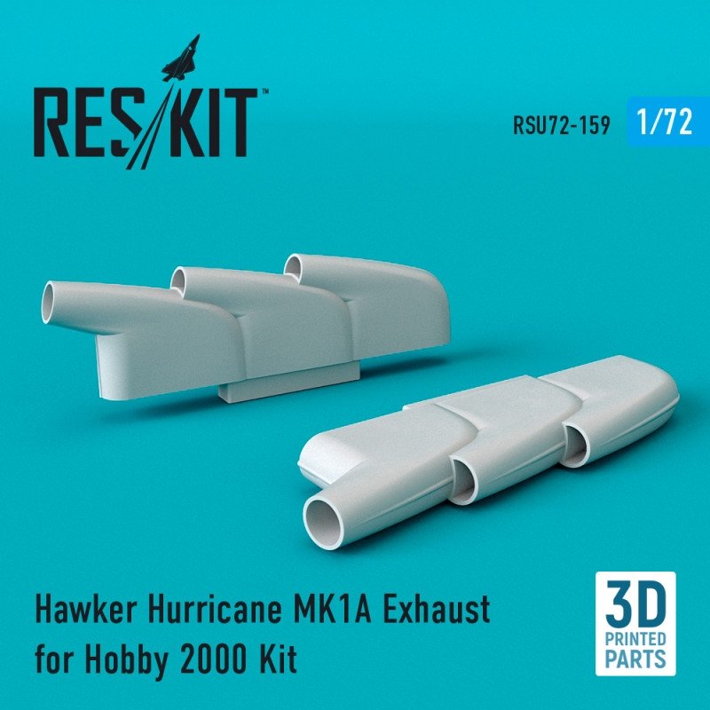 RESKIT RSU72-0159 Échappement Hawker Hurricane MK1A pour maquette Hobby 2000 au 1/72