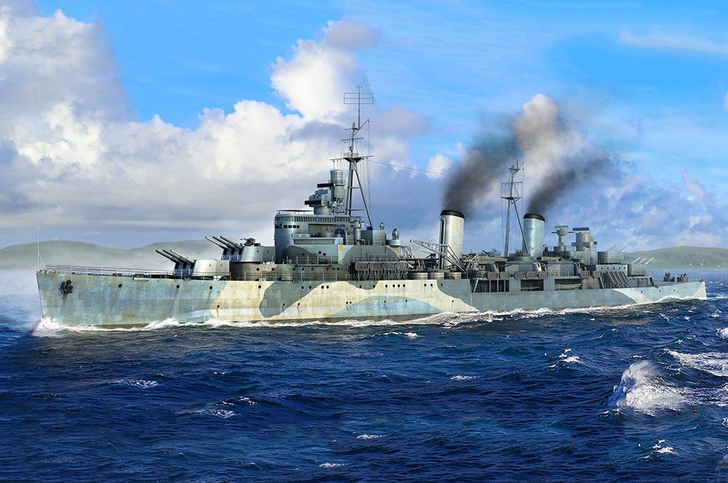 Trumpeter 06701 Croiseur léger Belfast de la Royal Navy 1942 1/700