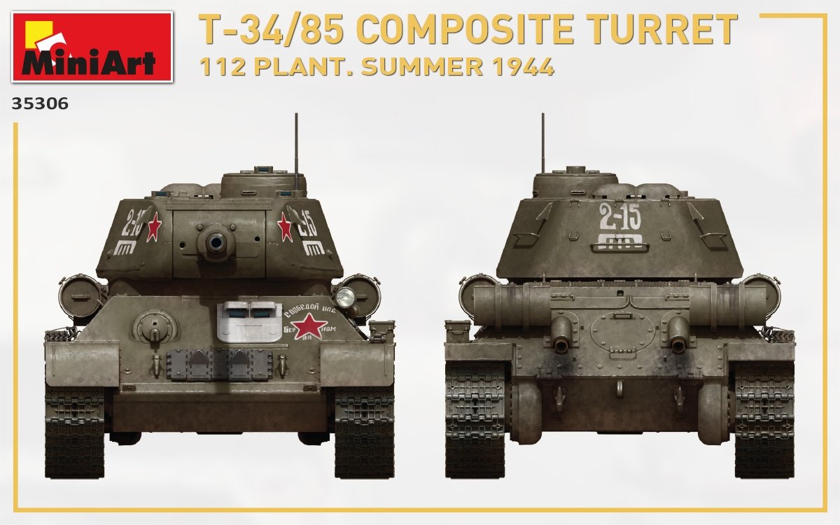 TOURELLE COMPOSITE MiniArt 35306 T-34/85. 112 USINE. ÉTÉ 1944 1/35 – image 7