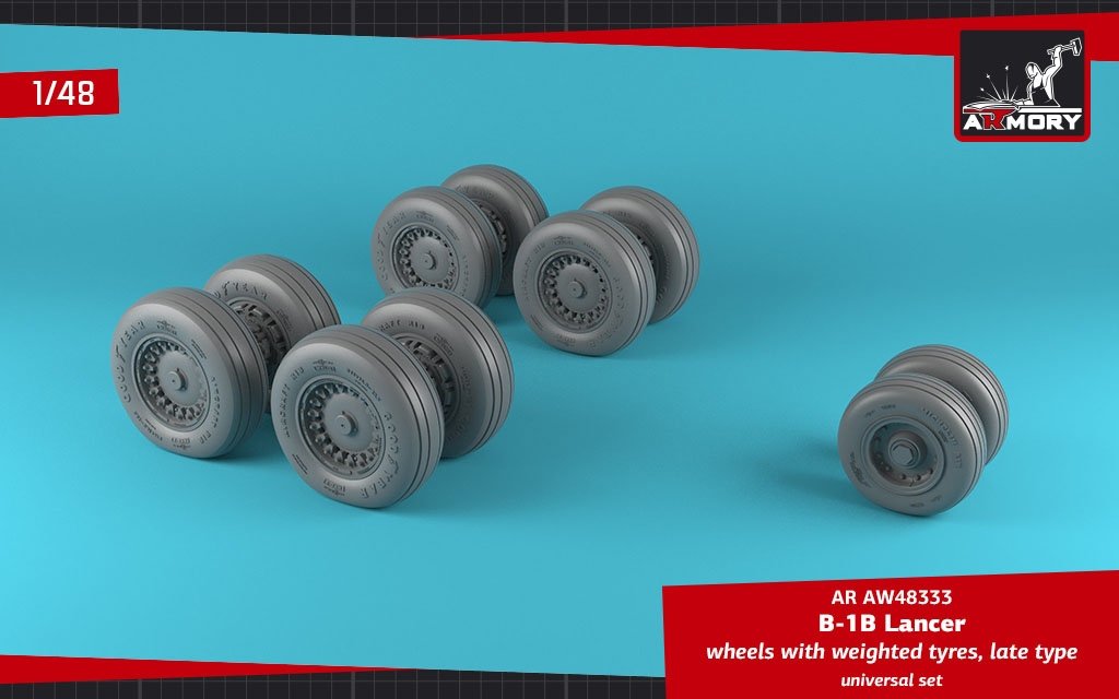 Roues Armory Models AW48333 B-1B Lancer avec pneus lestés, fin 1/48 – image 2