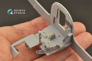 Intérieur imprimé en 3D et coloré sur papier décalcomanie (ICM) pour He 111H-3/H-6 de Quinta Studio (référence QDS-48266) (petite version) à l&amp;#39;échelle 1/48 – immagine 8