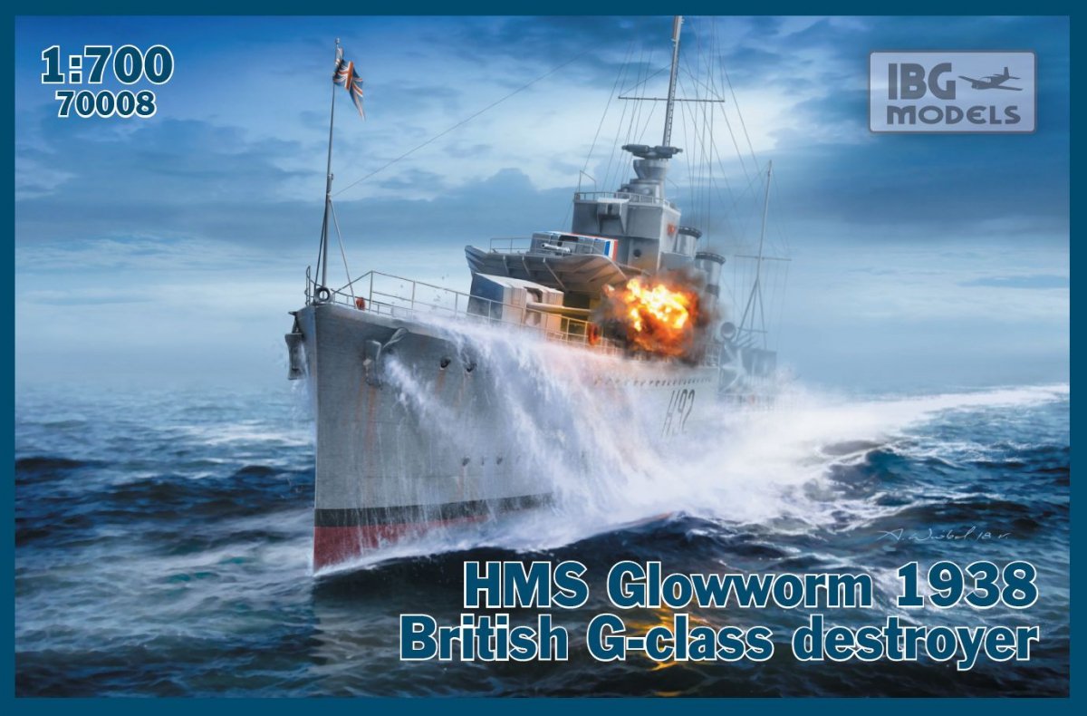 IBG 70008 HMS Glowworm (1938) Destroyer de classe G 1/700 
