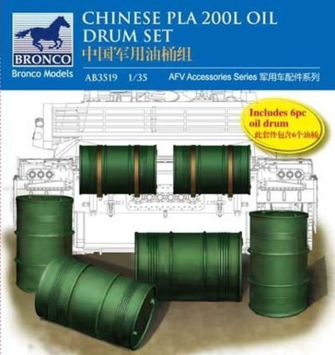 Bronco AB3519 Ensemble de fût d&amp;#39;huile chinois PLA 200L 1/35