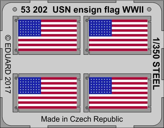Eduard 53202 Drapeau de l&amp;#39;US Navy Seconde Guerre mondiale Acier 1/350