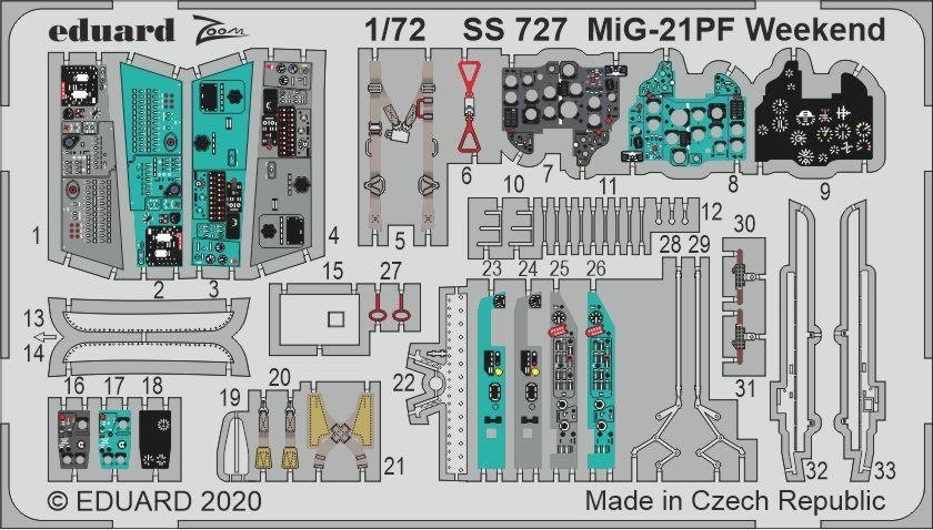 Eduard SS727 MiG-21PF Week-end Eduard 1/72