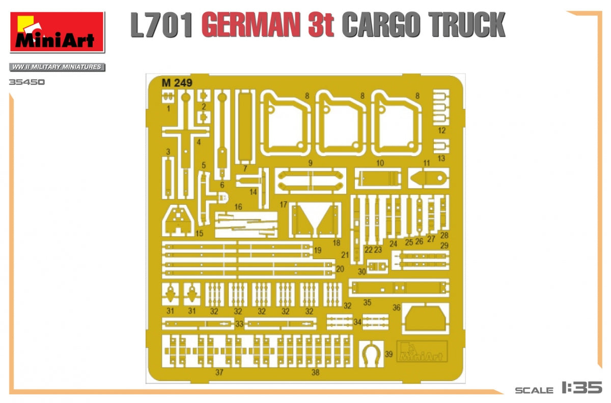 Miniart 35450 L701 Camion cargo allemand 3T 1/35 – image 3