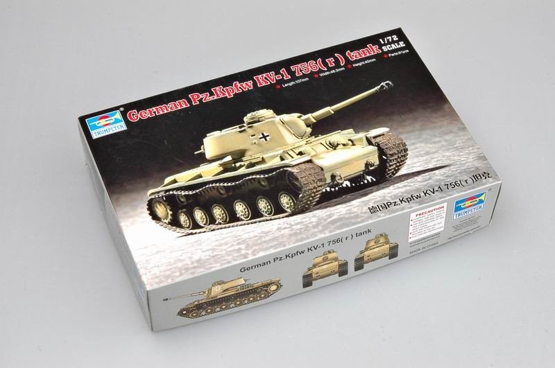 Trumpeter 07265 Char allemand Pz.Kpfw KV-1 756( r ) (1/72) – immagine 2