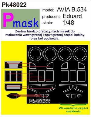 Masque P PK48022 AVIA B.534 (EDUARD) (1/48)