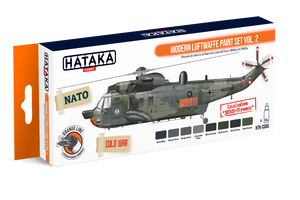 Hataka HTK-CS55 ORANGE LINE – Coffret de peintures Luftwaffe modernes vol. 2, 8 x 17 ml