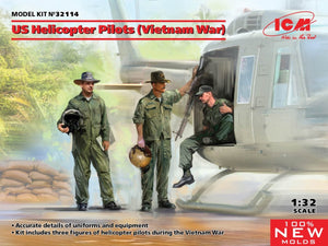 ICM 32114 Pilotes d&amp;#39;hélicoptères américains Guerre du Vietnam 1/32
