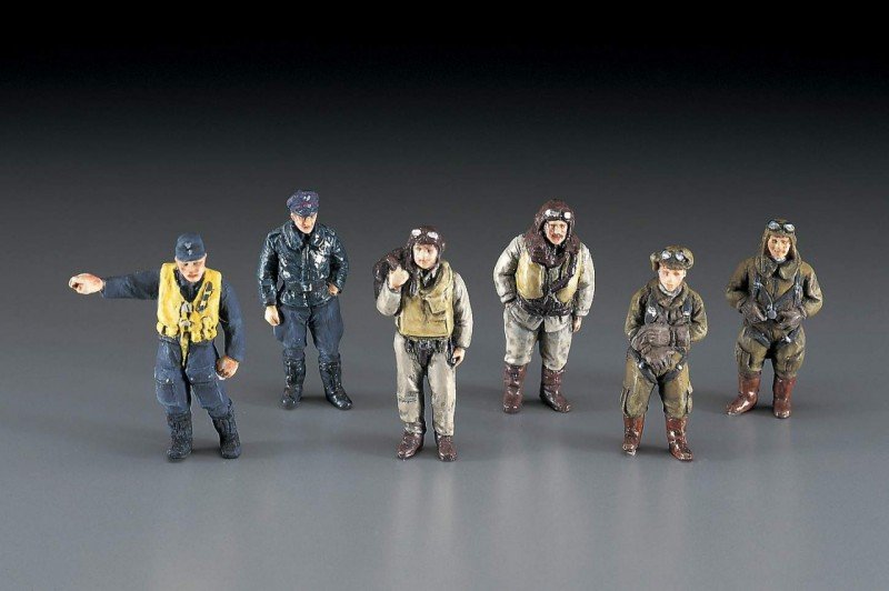 Ensemble de figurines de pilote Hasegawa X48-7 WW2 (1/48)