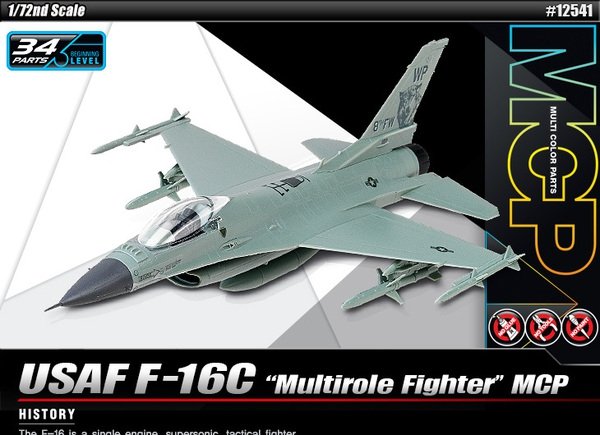 Maquette Academy 12541 USAF F-16C Multirole Fighter MCP 1/72