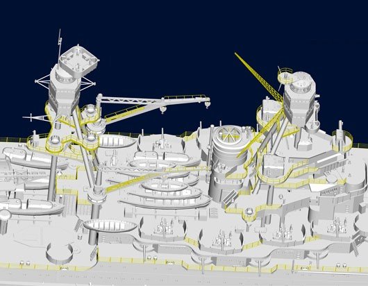 Trumpeter 03701 USS Arizona BB-39 1/200 – immagine 5