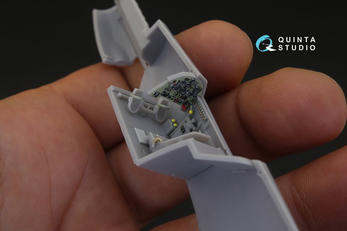 Intérieur imprimé en 3D et coloré sur papier décalcomanie Quinta Studio QD48105 Bf 109C/D (pour kit Modelsvit) 1/48 – image 10