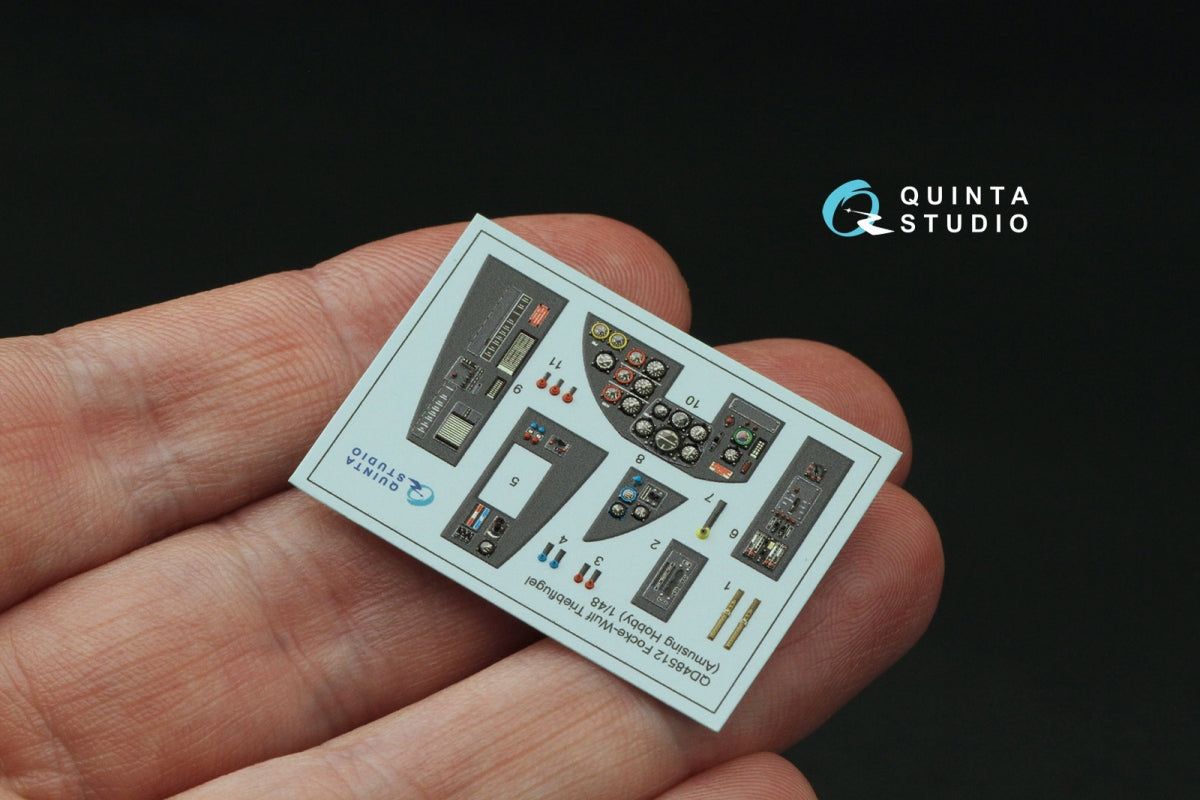 Intérieur coloré imprimé en 3D sur papier décalcomanie Quinta Studio QD48512 FW Triebflugel (loisir amusant) 1/48 – immagine 5