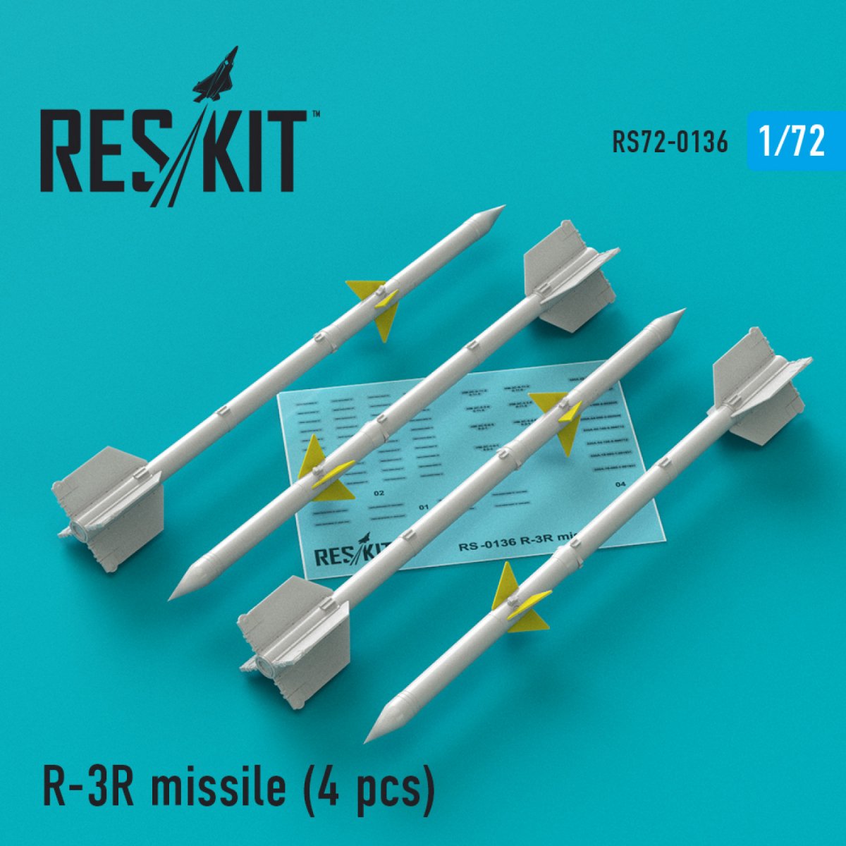 RESKIT RS72-0136 MISSILES R-3R (4 PIÈCES) 1/72
