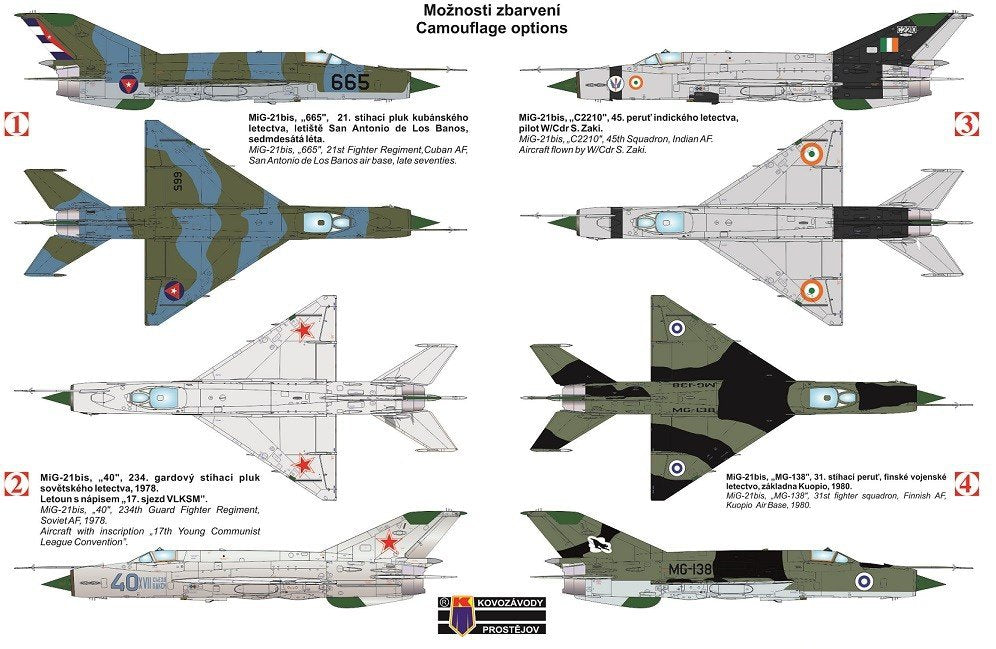 Kozavody Prostejov KPM0102 MiG-21 BIS Fishbed Partie II. (1/72) – image 2