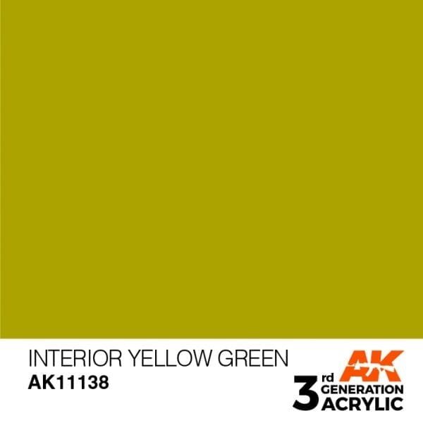 AK Interactive AK11138 INTÉRIEUR JAUNE VERT – STANDARD 17 ml
