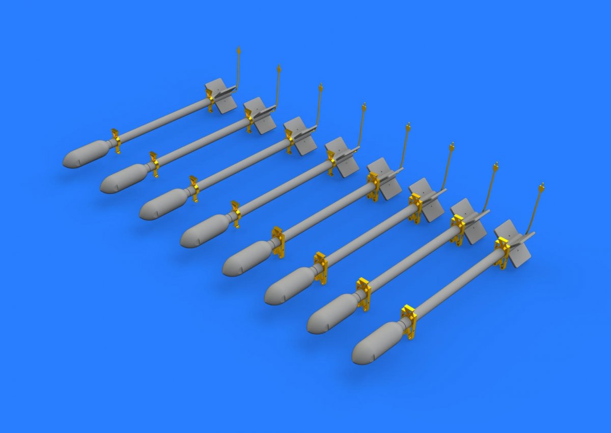 Eduard 648394 Projectiles de roquettes britanniques RP-3 60lb SAP 1/48