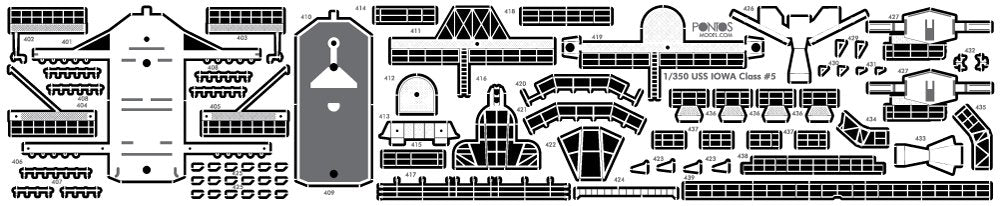 Pontos 35008F1 USS BB-62 New Jersey 1982 Kit de détails (1/350) – Bild 11