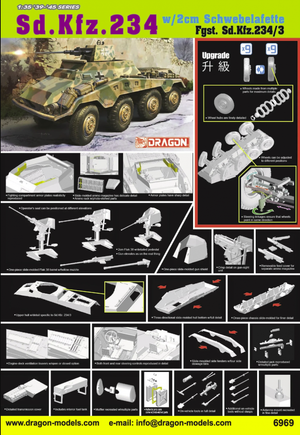 Dragon 6969 Sd.Kfz.234/3 avec Schwebelafette 2 cm (2 cm) 1/35