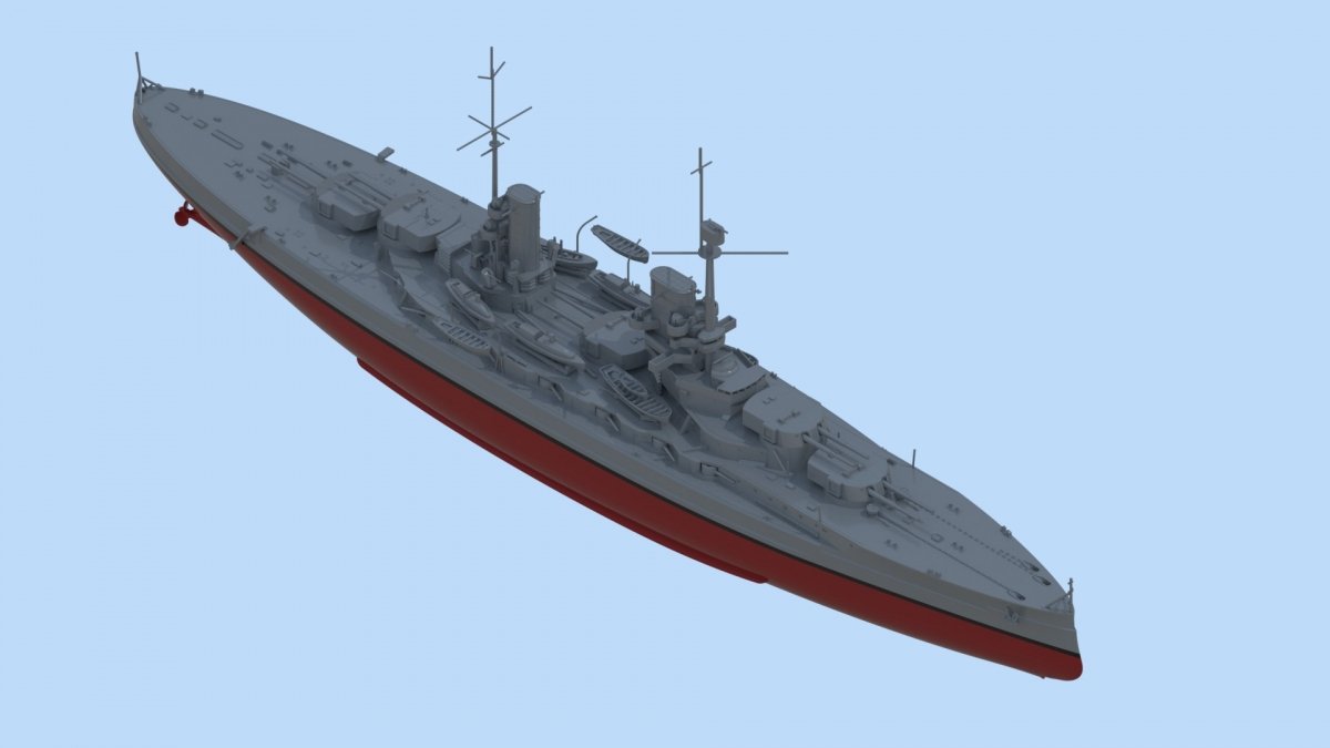 ICM S014 Cuirassé allemand König de la Première Guerre mondiale (Coque complète OU Ligne de flottaison) 1/700  – immagine 4