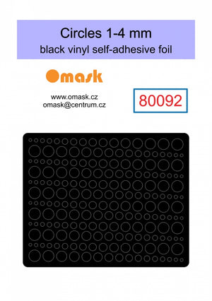 Ensemble universel Omask X8001 1 - feuille de vinyle noir (80092, 80093, 80094, 80095, 80096) – immagine 2