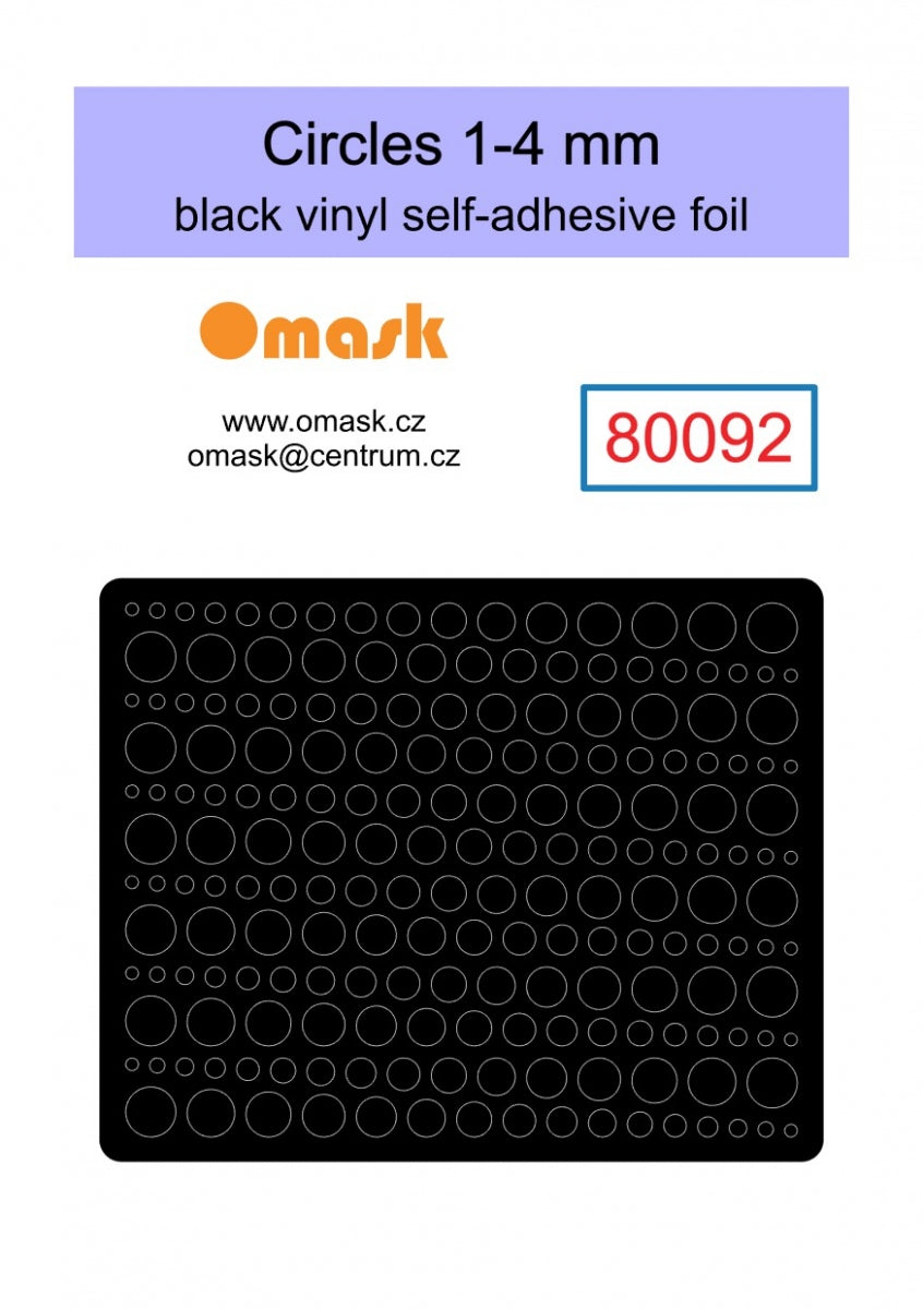 Ensemble universel Omask X8001 1 - feuille de vinyle noir (80092, 80093, 80094, 80095, 80096) – immagine 2