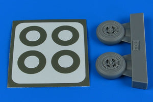 Roues Aires 4801 Spitfire Mk.IX (4 rayons) et masques de peinture 1/48 EDUARD