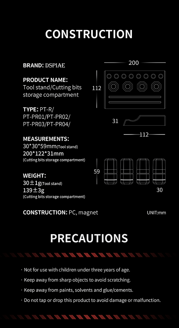 Support de rangement d&amp;#39;outils DSPIAE PT-R – image 3